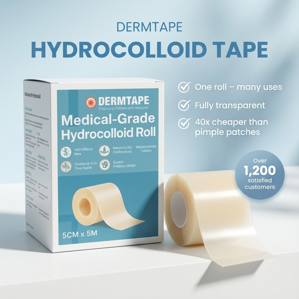 DERMTAPE Hydrocolloid Roll For Acne & Scarring