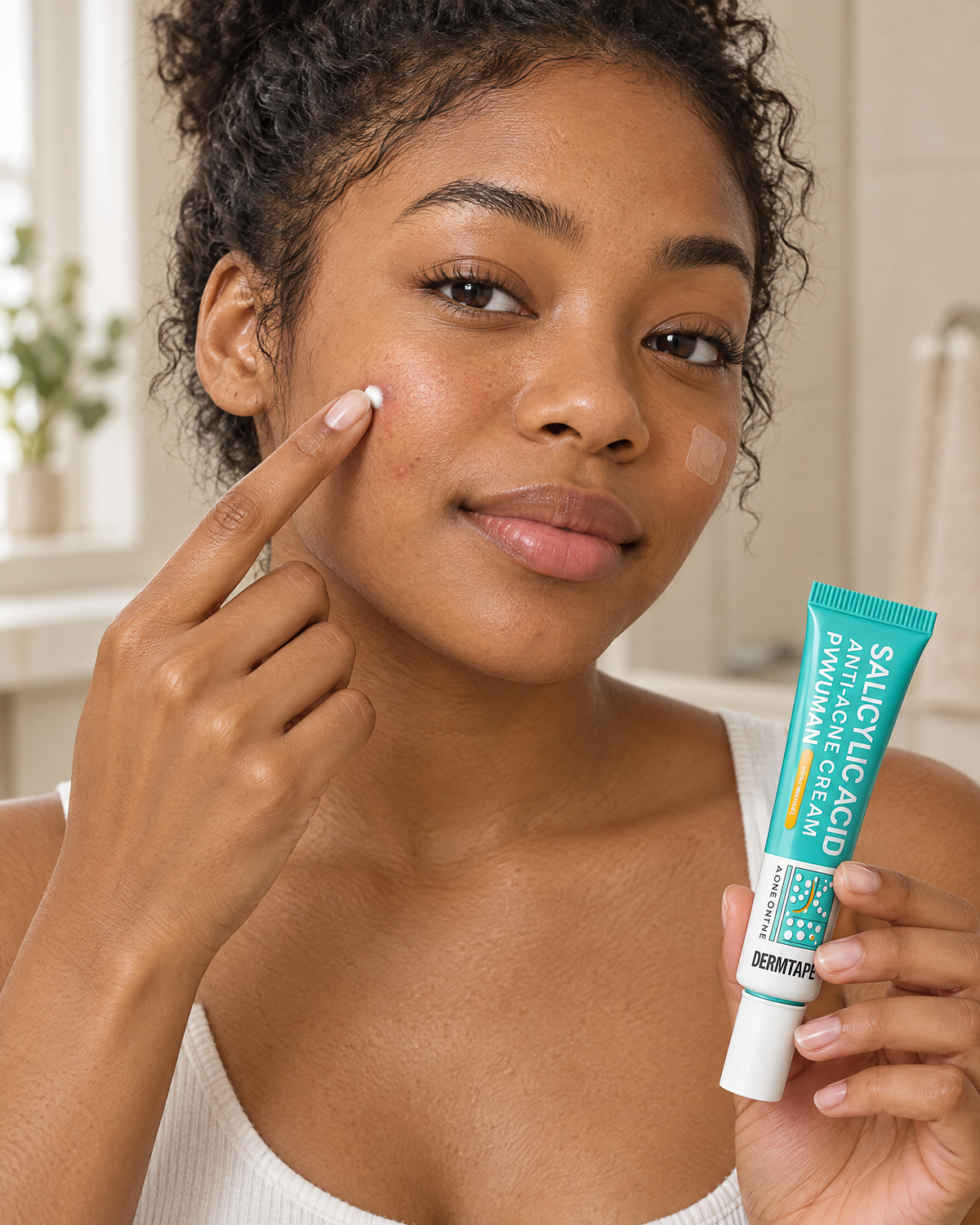 Spot-applying Dermtape Acne Removal Face Cream