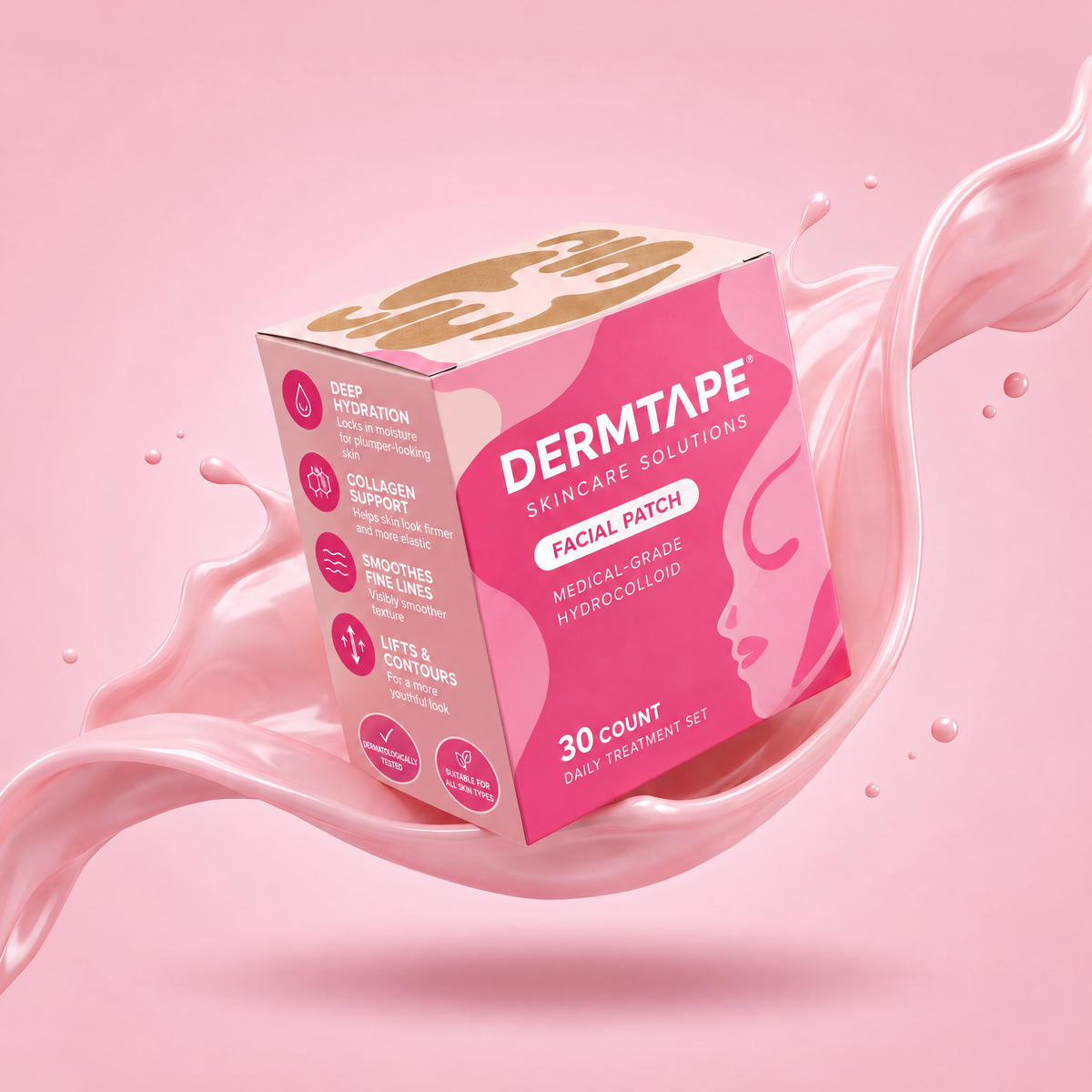 Dermtape Daily Facial Kit box with hydrocolloid face patches